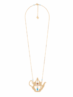 ALICE AND THE WHITE RABBIT IN A TEAPOT LONG NECKLACE