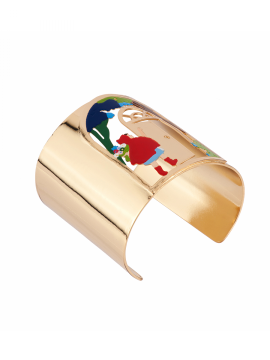 LITTLE RED RIDING HOOD GOING INSIDE THE GRANDMOTHER'S HOUSE BANGLE