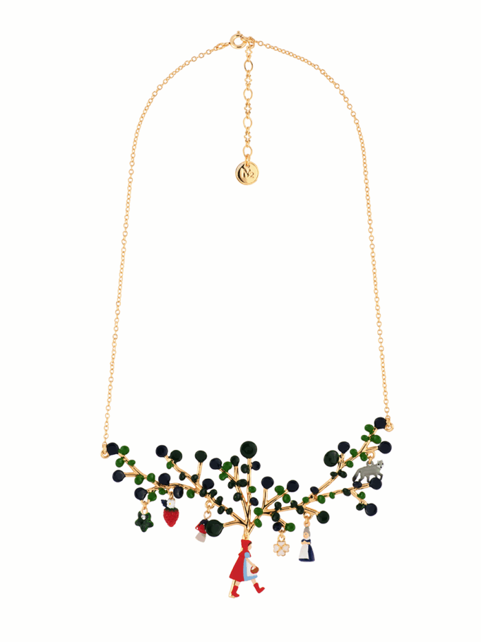 TTLE RED RIDING HOOD AND LEAFY TREE WITH CHARMS NECKLACE - Image 1