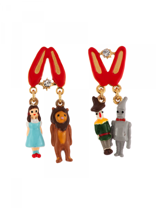 MINIATURES OF THE WONDERFUL WIZARD OF OZ'S CHARACTERS EARRINGS