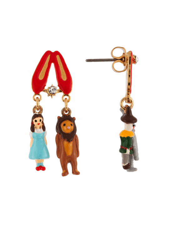 MINIATURES OF THE WONDERFUL WIZARD OF OZ'S CHARACTERS EARRINGS