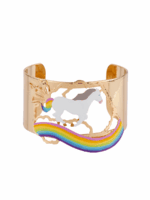 UNICORN GALLOPING ON RAINBOW BANGLE