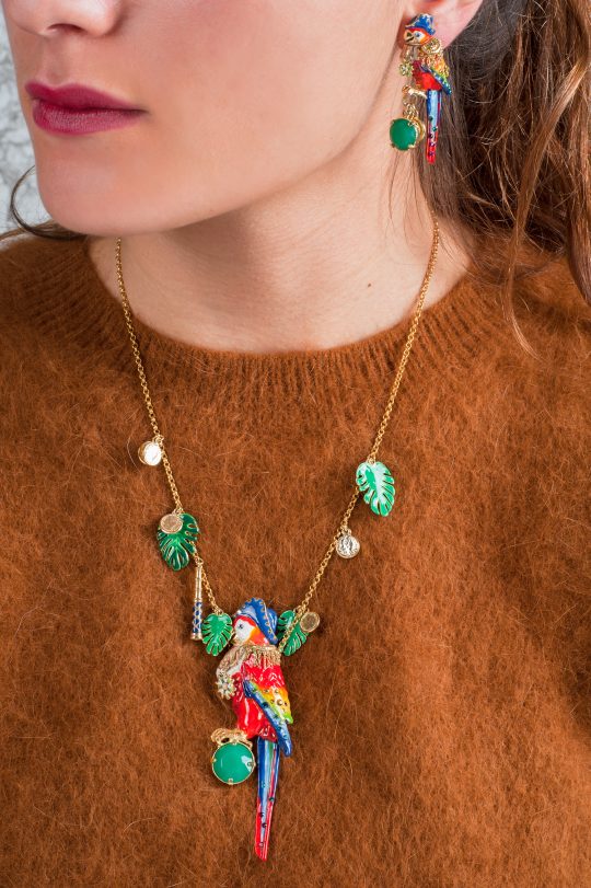 JACQUES THE MID-EMPEROR MID-PIRATE PARROT NECKLACE