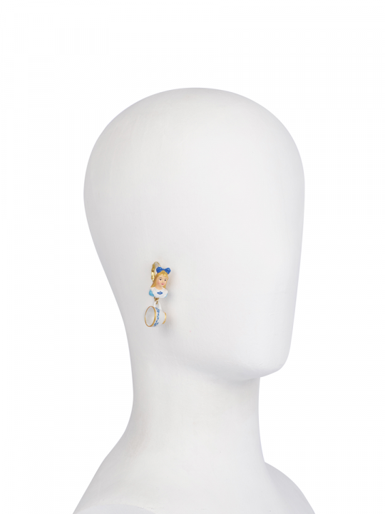 THE WHITE RABBIT AND ALICE EARRINGS