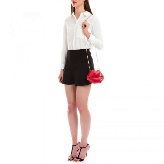 LARGE RED PERSPEX LIPS CLUTCH