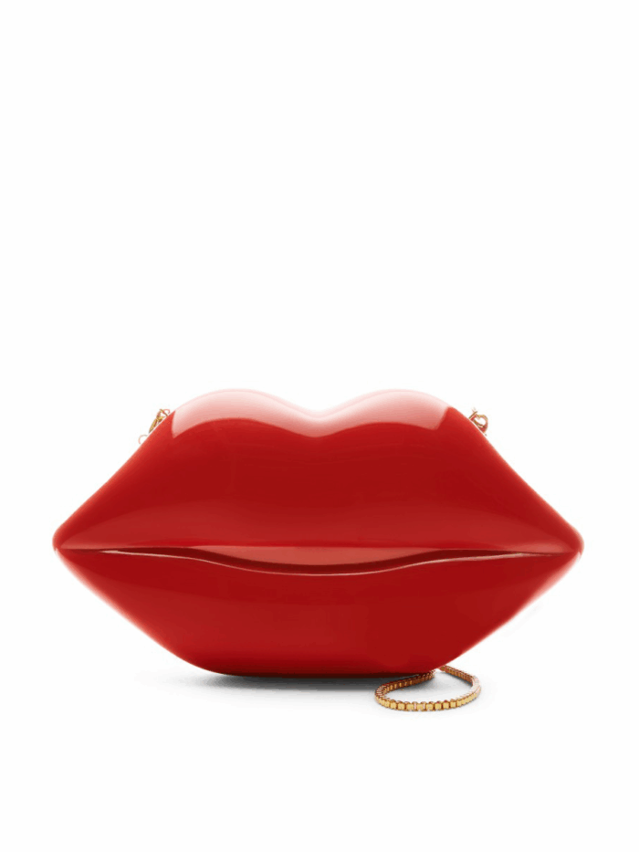 LARGE RED PERSPEX LIPS CLUTCH - Image 1