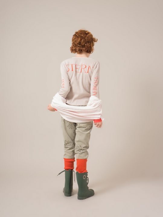 BUTTONS T-SHIRT BOW SILVER CLOUD