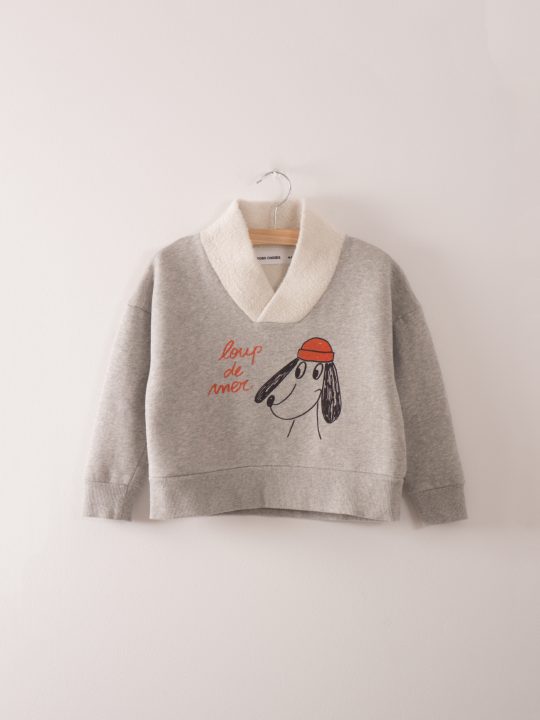 FISHERMAN SWEATSHIRT LOUP DE MER LIGHT GREY