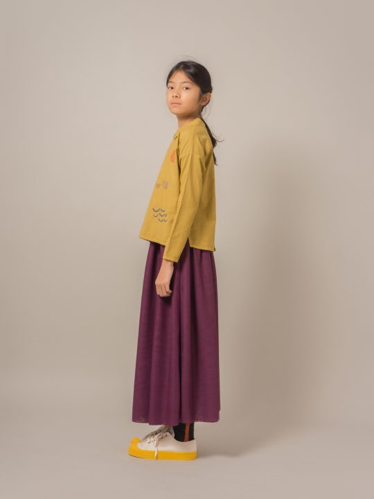 BUTTONS BLOUSE SEA JUNK EMBR. MUSTARD GOLD