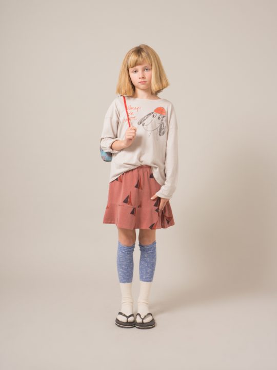 JERSEY SKIRT ALMA S.B. AO DUSTY RED