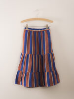 AWNING STRIPES LONG SKIRT DUSTY RED