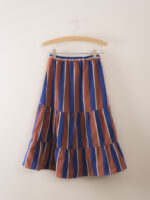 AWNING STRIPES LONG SKIRT DUSTY RED - Image 2