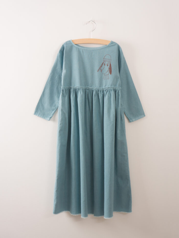 PRINCESS DRESS LOUP EMBR. SMOKE BLUE - Image 1