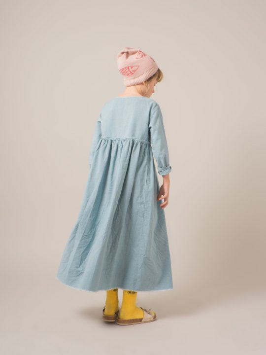PRINCESS DRESS LOUP EMBR. SMOKE BLUE