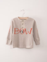 BABY BUTTONS T-SHIRT BOW SILVER CLOUD