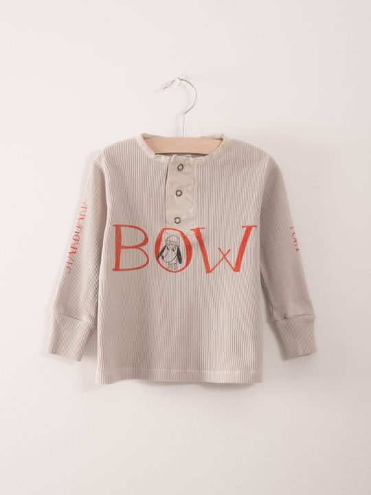 BABY BUTTONS T-SHIRT BOW SILVER CLOUD