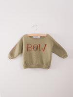 BABY SWEATSHIRT BOW SEAGRASS GREEN