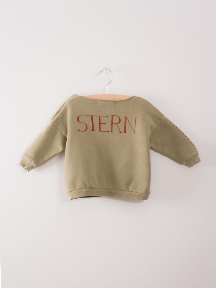 BABY SWEATSHIRT BOW SEAGRASS GREEN - Image 2