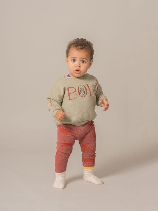BABY SWEATSHIRT BOW SEAGRASS GREEN