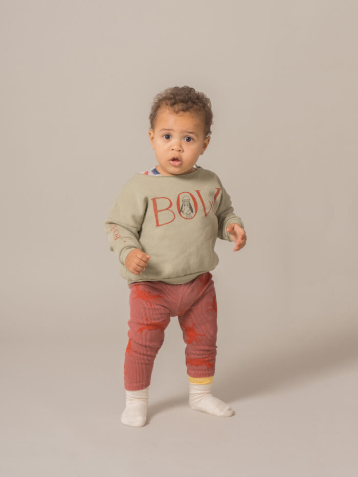 BABY SWEATSHIRT BOW SEAGRASS GREEN - Image 3