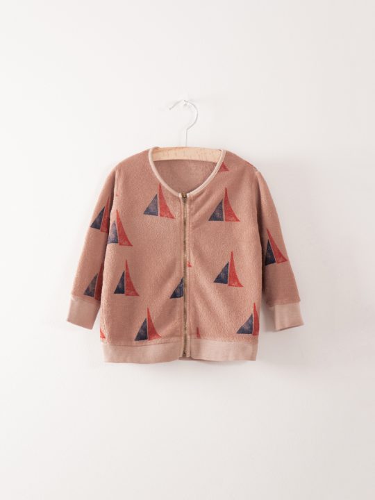 BABY ZIP SWEATSHIRT ALMA S.B AO MISTY ROSE