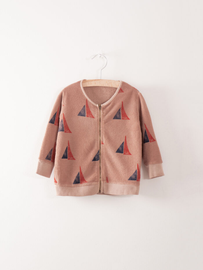 BABY ZIP SWEATSHIRT ALMA S.B AO MISTY ROSE - Image 1