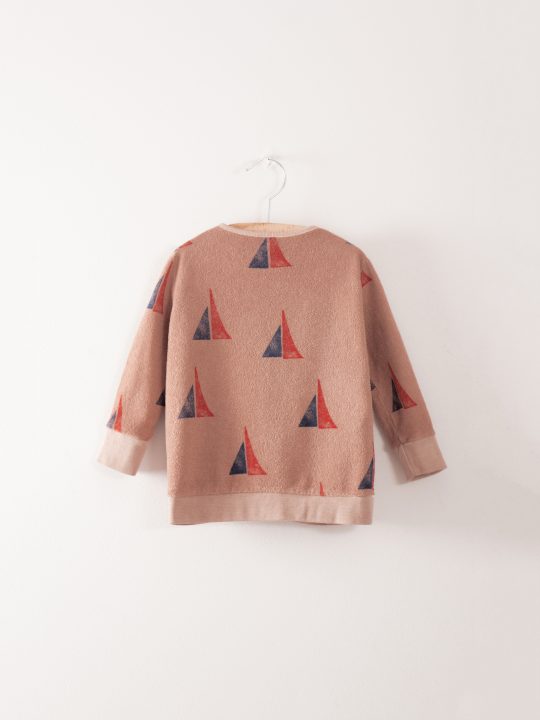 BABY ZIP SWEATSHIRT ALMA S.B AO MISTY ROSE
