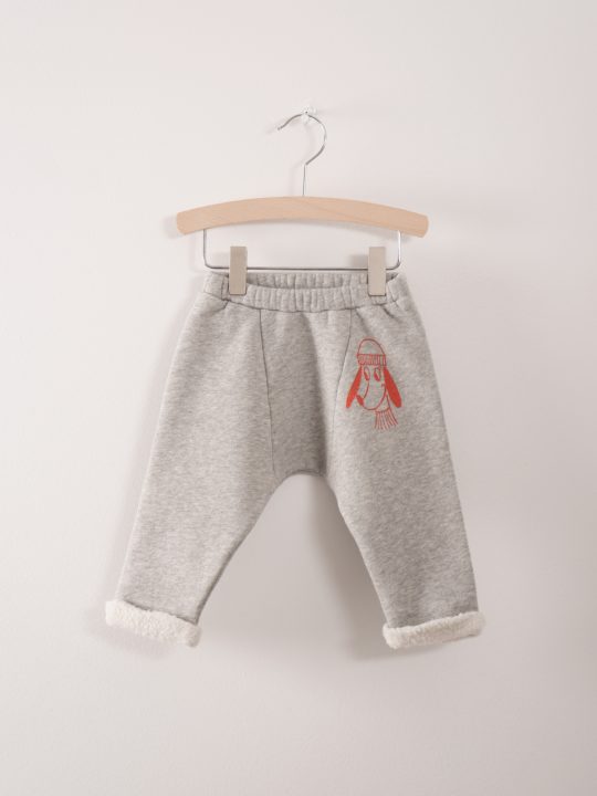 BABY TRACKSUIT LOUP EMBR. LIGHT GREY