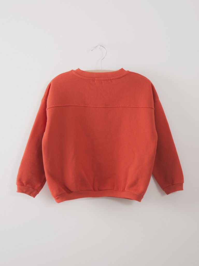 SWEATSHIRT DEAR WORLD RED CLAY