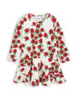 ROSE LS FRILL DRESS OFF WHITE
