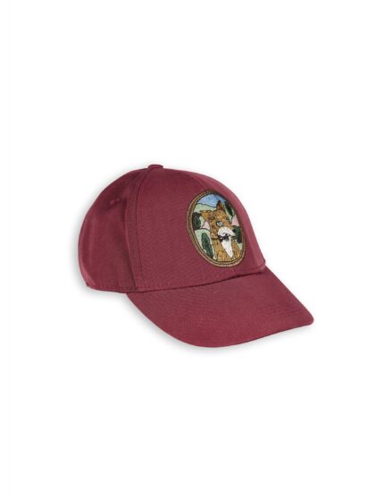 FOX EMBROIDERY CAP BURGUNDY