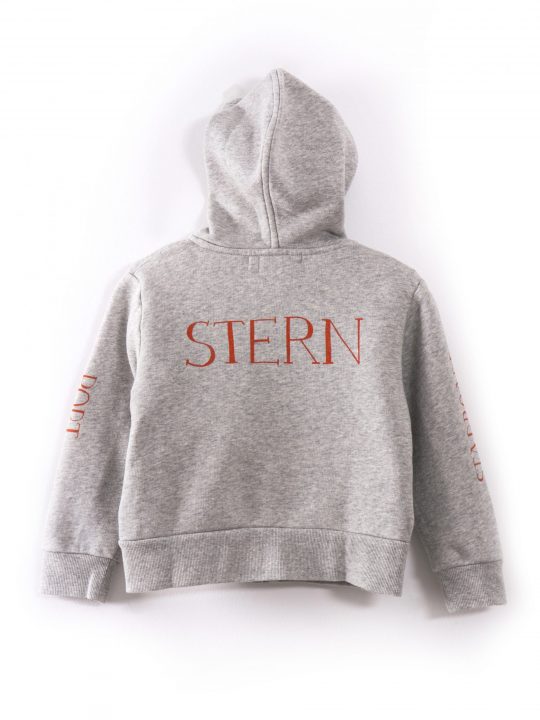 HOODED SWEATSHIRT BOW LOUP DE MER LIGHT GREY