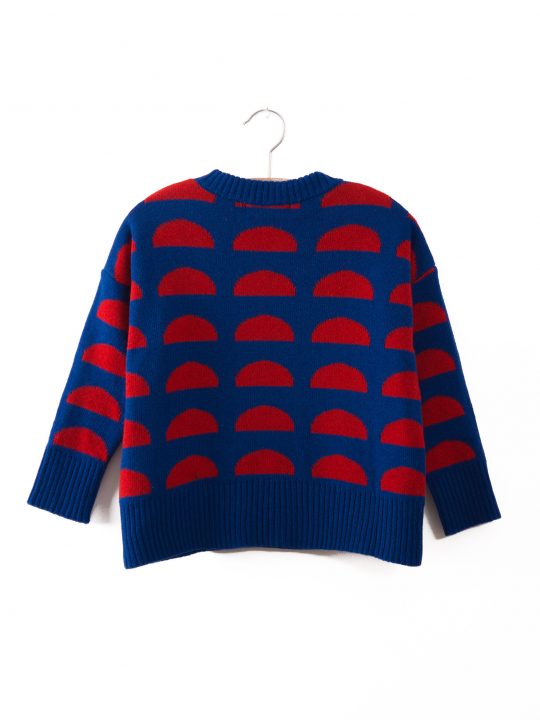 KNITTED JUMPER CRESTS NAUTICAL BLUE