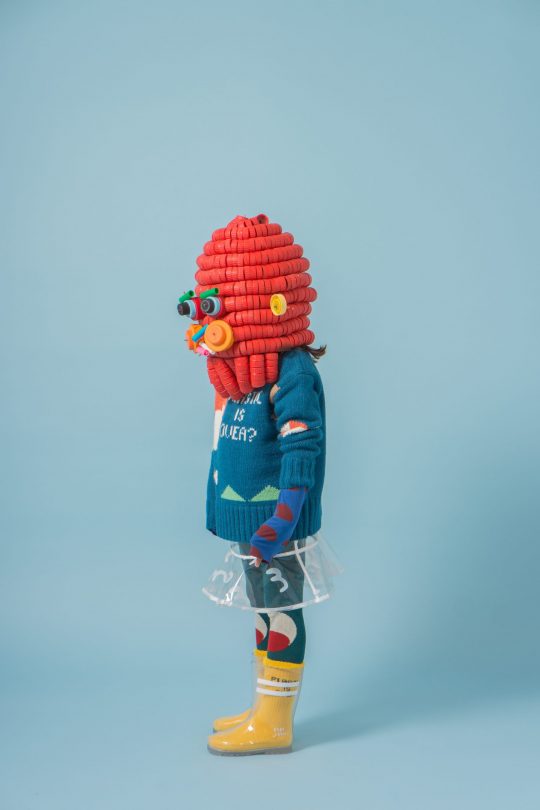 PLASTIC IS OVER? INTARSIA KNITTED JUMPER LEG