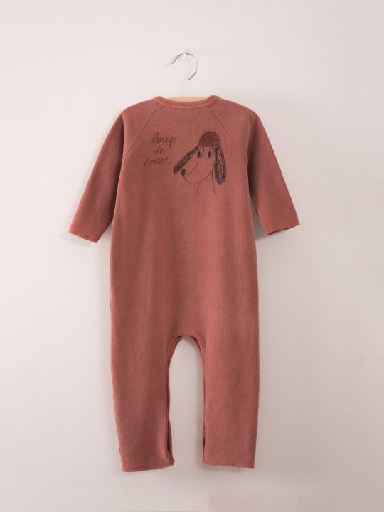 FLEECE JUMPSUIT LOUP DE MER DUSTY RED