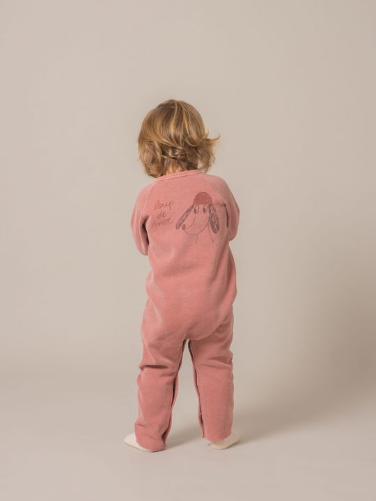 FLEECE JUMPSUIT LOUP DE MER DUSTY RED