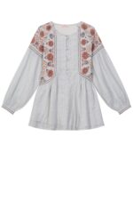 BLOUSE MESIFA SILVER BLUE