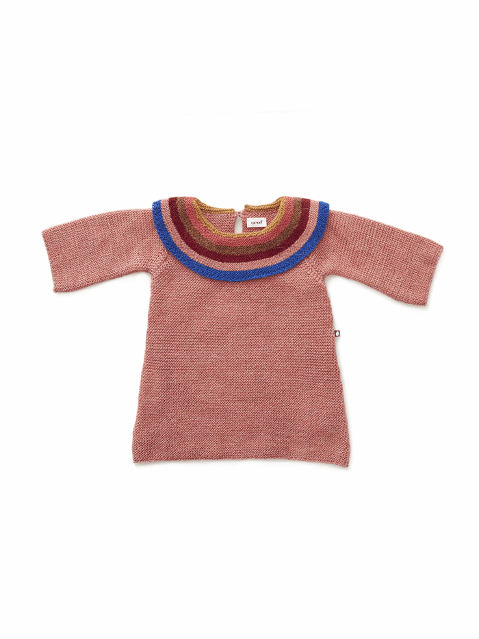 RAINBOW COLLAR DRESS ROSE MULTI - Image 1