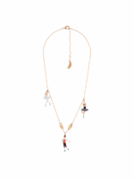 BLACK AND WHITE SWANS BALLERINAS AND PRINCE NECKLACE