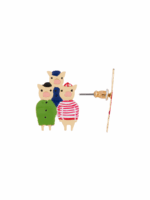 THE THREE LITTLE PIGS AND THE BIG BAD WOLF EARRINGS - Image 3