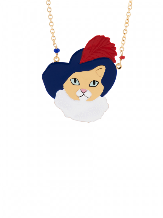 PUSSY IN BOOTS LONG NECKLACE