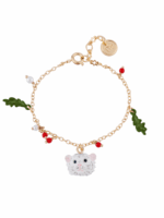 LITTLE WHITE TIGER AND LEAVES BRACELET
