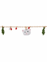 LITTLE WHITE TIGER AND LEAVES BRACELET - Image 2