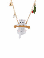 LITTLE WHITE TIGER ON ITS BRANCH NECKLACE