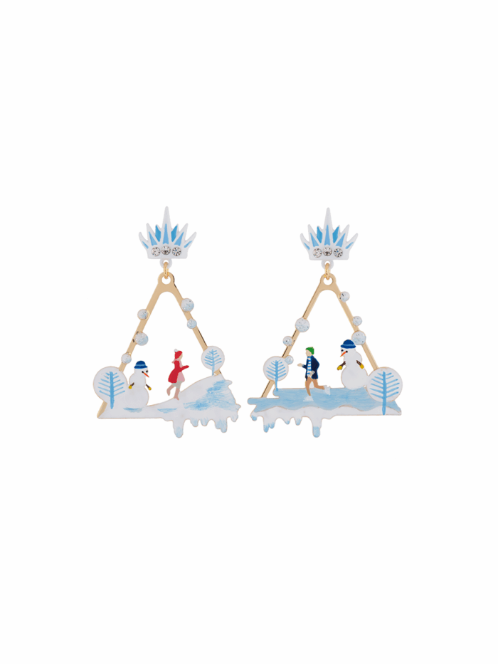 GERDA AND KAY PLAYING ON ICE ASYMMETRICAL EARRINGS - Image 1