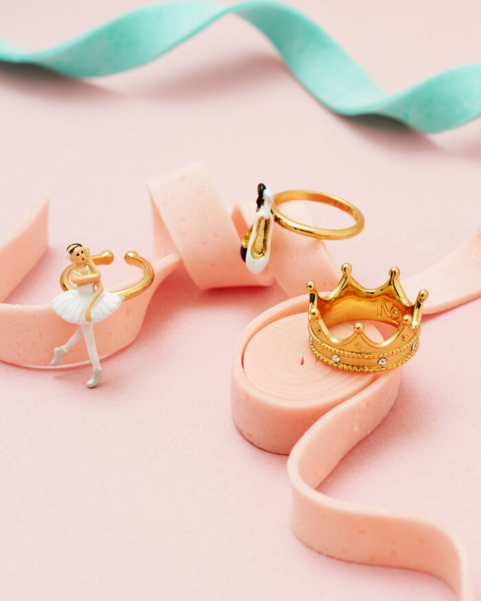 CROWN AND BALLET SHOES SET OF TWO RINGS - Image 2
