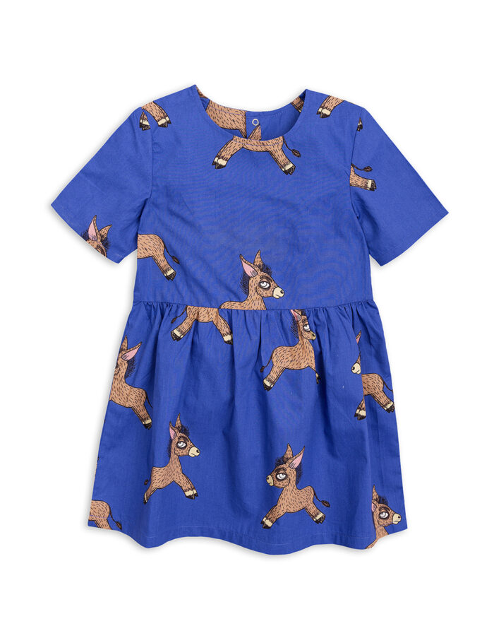 DONKEY WOVEN DRESS BLUE - Image 1
