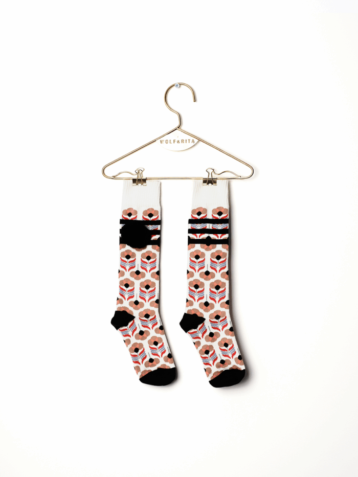 LONG SOCKS STRIPES BLACK - Image 1