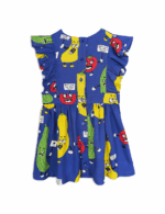 VEGGIE WOVEN RUFFLED DRESS BLUE - Image 2
