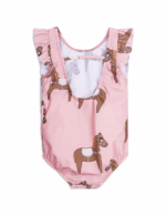 HORSE RUFFLED SWIMSUIT PINK - Image 2